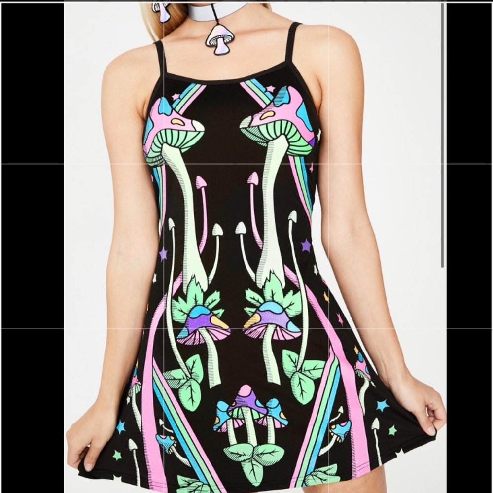 Club Exs Dollskill Mushroom Glow in the Dark Dress